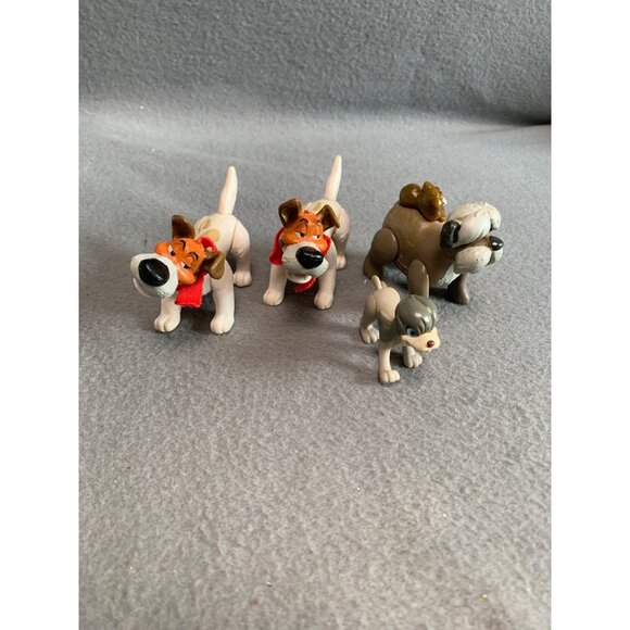 Disney Dodger Dog Anastasia Pooka 101 Dalmatians Figurine Set - 5 Dogs - Picture 6 of 6